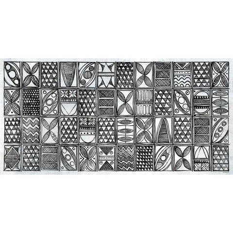 Patterns of the Amazon I BW Black Modern Wood Framed Art Print with Double Matting by Lovell, Kathrine