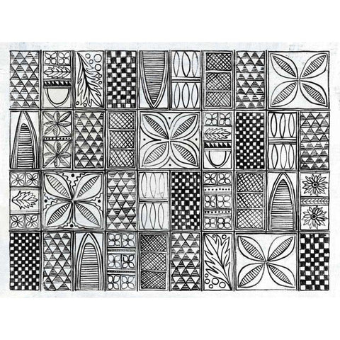 Patterns of the Amazon II BW White Modern Wood Framed Art Print by Lovell, Kathrine