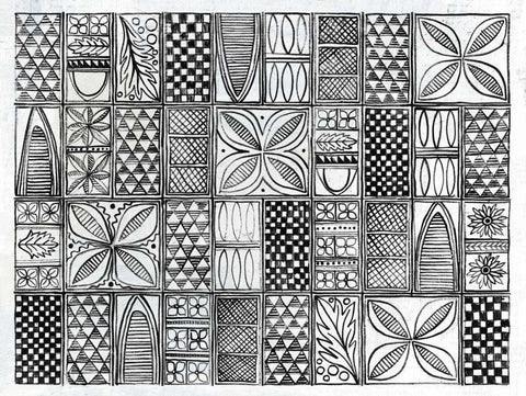 Patterns of the Amazon II BW White Modern Wood Framed Art Print with Double Matting by Lovell, Kathrine