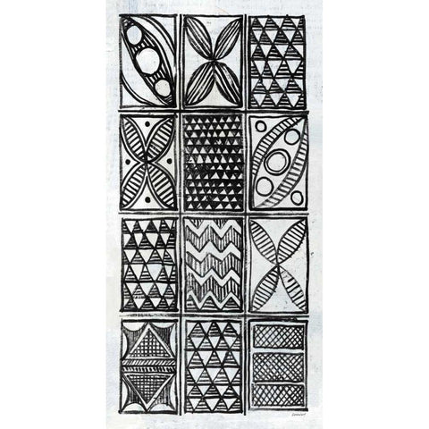Patterns of the Amazon III BW Gold Ornate Wood Framed Art Print with Double Matting by Lovell, Kathrine