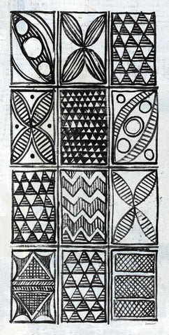 Patterns of the Amazon III BW White Modern Wood Framed Art Print with Double Matting by Lovell, Kathrine