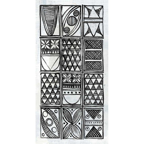 Patterns of the Amazon IV BW Black Modern Wood Framed Art Print by Lovell, Kathrine