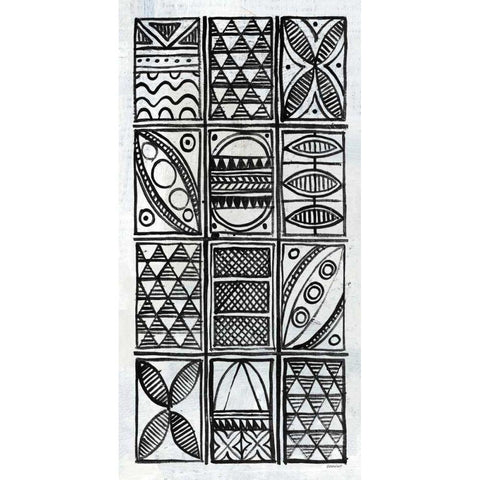 Patterns of the Amazon VI BW Black Modern Wood Framed Art Print with Double Matting by Lovell, Kathrine