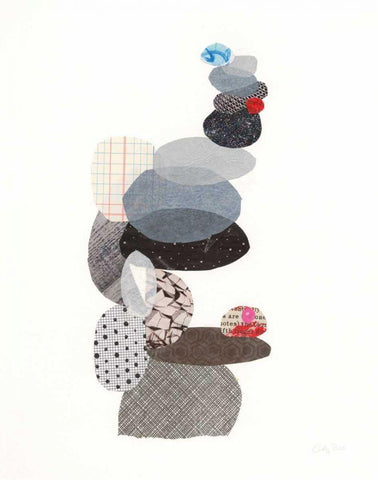 Whimsy II Black Ornate Wood Framed Art Print with Double Matting by Prahl, Courtney