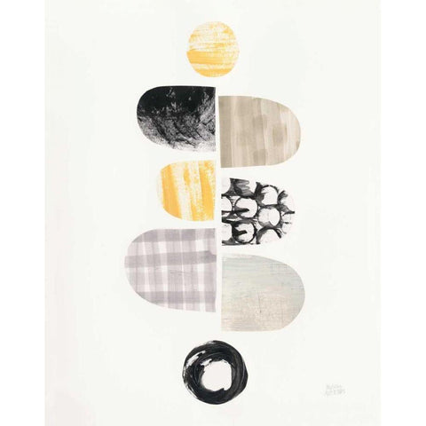 Mod Neutrals I White Modern Wood Framed Art Print by Averinos, Melissa
