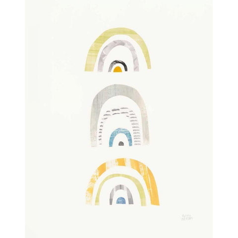 Mod Neutrals III White Modern Wood Framed Art Print by Averinos, Melissa