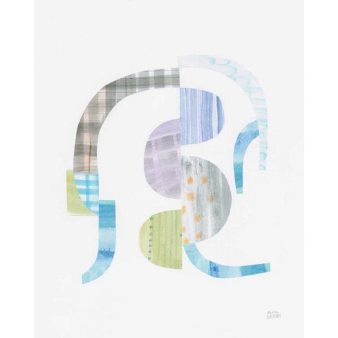 Fragments V White Modern Wood Framed Art Print by Averinos, Melissa