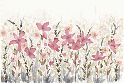 Watercolor Garden Light White Modern Wood Framed Art Print with Double Matting by DeNeige, Elyse