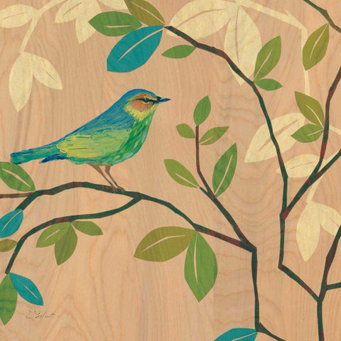 Songbird III Black Modern Wood Framed Art Print by D Salusti