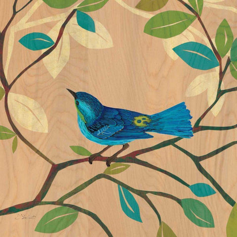 Songbird IV Black Modern Wood Framed Art Print by D Salusti