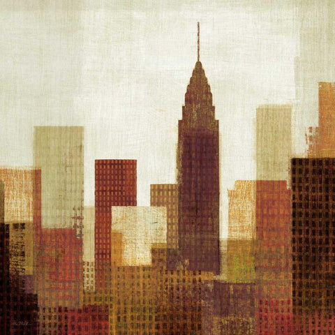 Summer in the City III Black Ornate Wood Framed Art Print with Double Matting by Mullan, Michael