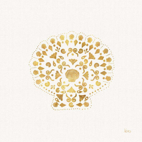 Sea Charms III no Words White Modern Wood Framed Art Print by Charron, Veronique