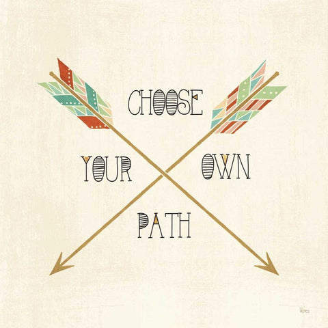 Southwest Geo IV White Modern Wood Framed Art Print with Double Matting by Charron, Veronique