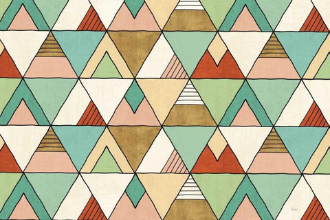 Southwest Geo X White Modern Wood Framed Art Print with Double Matting by Charron, Veronique