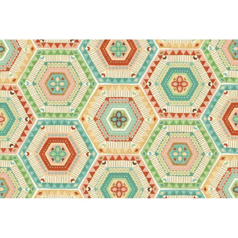 Southwest Geo XI Gold Ornate Wood Framed Art Print with Double Matting by Charron, Veronique