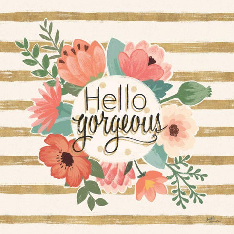 Gorgeous II Black Modern Wood Framed Art Print with Double Matting by Penner, Janelle