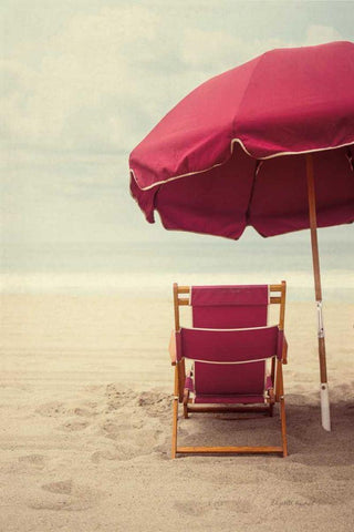 Under the Umbrella I White Modern Wood Framed Art Print with Double Matting by Urquhart, Elizabeth