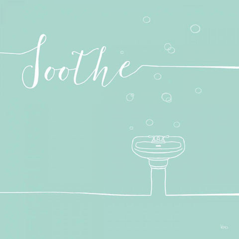 Underline Bath VIII Teal Black Modern Wood Framed Art Print by Charron, Veronique