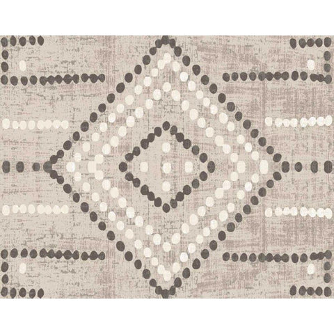 Daisy Dots Tile VI Neutral White Modern Wood Framed Art Print by Wild Apple Portfolio