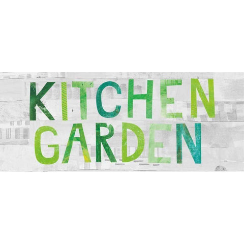 Kitchen Garden Sign I Gold Ornate Wood Framed Art Print with Double Matting by Averinos, Melissa