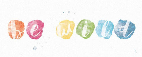 Be Wild White Modern Wood Framed Art Print with Double Matting by Adams, Sarah