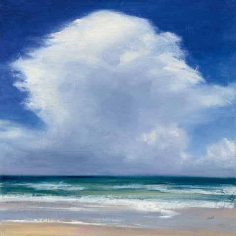 Beach Clouds II Black Ornate Wood Framed Art Print with Double Matting by Purinton, Julia