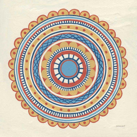 Solara IV White Modern Wood Framed Art Print with Double Matting by Lovell, Kathrine