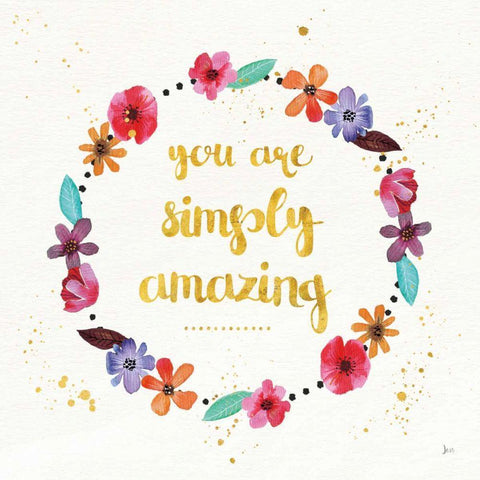 Simply Amazing I Black Modern Wood Framed Art Print by Aiken, Jess