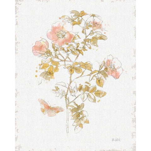 Watery Blooms III White Modern Wood Framed Art Print by Pertiet, Katie