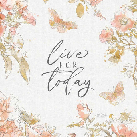 Watery Blooms IX Black Modern Wood Framed Art Print with Double Matting by Pertiet, Katie