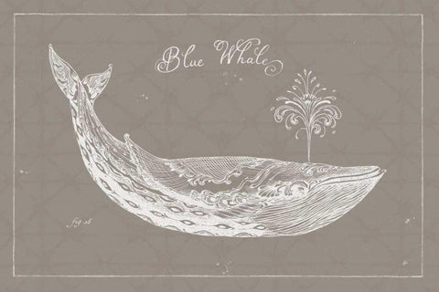 Underwater Life IX Greige Black Ornate Wood Framed Art Print with Double Matting by Brissonnet, Daphne