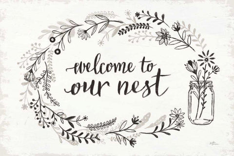 Our Nest I Black Ornate Wood Framed Art Print with Double Matting by Penner, Janelle