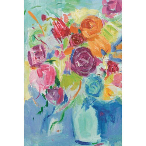 Matisse Florals Pastel Crop White Modern Wood Framed Art Print by Zaman, Farida