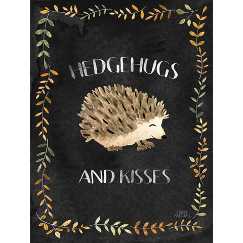 Woodland Whimsy X Black Gold Ornate Wood Framed Art Print with Double Matting by Marshall, Laura