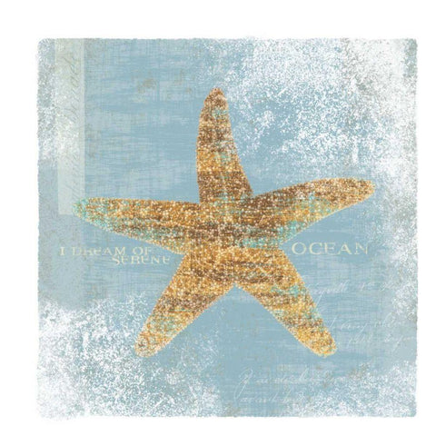Serene Ocean - Wag White Modern Wood Framed Art Print by Wild Apple Portfolio