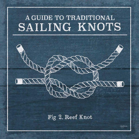 Vintage Sailing Knots III White Modern Wood Framed Art Print by Urban, Mary