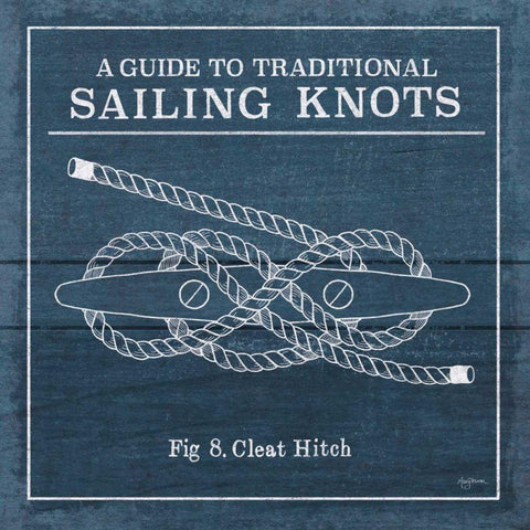 Vintage Sailing Knots VII Black Modern Wood Framed Art Print by Urban, Mary