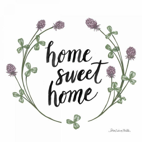 Happy to Bee Home Words I Gold Ornate Wood Framed Art Print with Double Matting by Miller, Sara Zieve