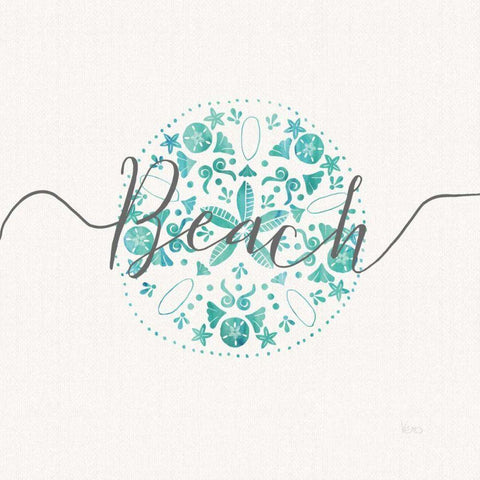 Sea Charms II Gray Words White Modern Wood Framed Art Print by Charron, Veronique