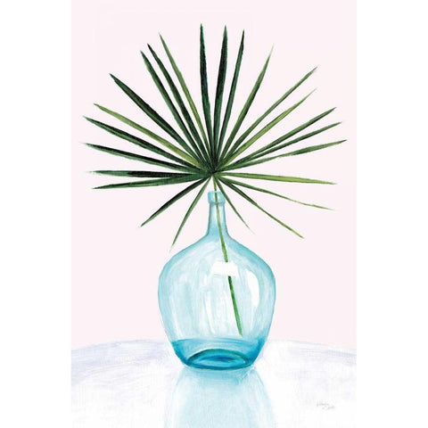 Statement Palms I White Modern Wood Framed Art Print by Wellington Studio