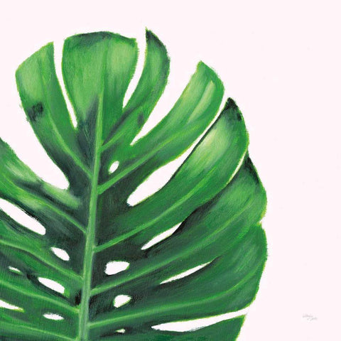Statement Palms IV White Modern Wood Framed Art Print by Wellington Studio
