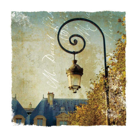 Golden Age of Paris II Black Ornate Wood Framed Art Print with Double Matting by Wild Apple Portfolio