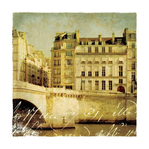 Golden Age of Paris III Black Modern Wood Framed Art Print by Wild Apple Portfolio