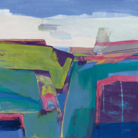 Clear Day Bright White Modern Wood Framed Art Print with Double Matting by Maye, Jo