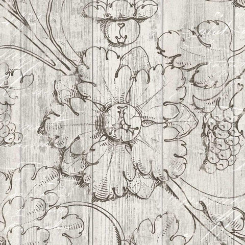 Italian Scroll II on Driftwood Gold Ornate Wood Framed Art Print with Double Matting by Wild Apple Portfolio