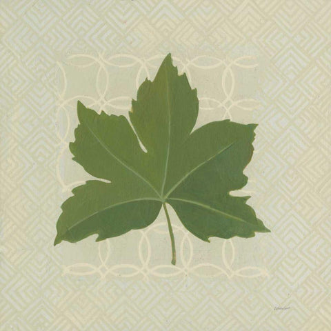 Forest Leaves I no Lines Black Modern Wood Framed Art Print by Lovell, Kathrine