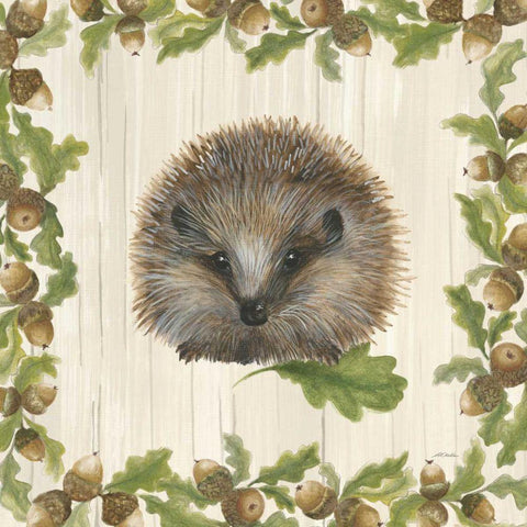 Woodland Critter VI White Modern Wood Framed Art Print by Ducklow, Patsy