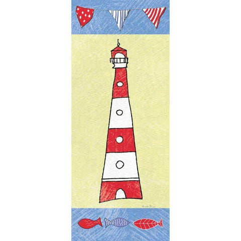 Coastal Lighthouse I Gold Ornate Wood Framed Art Print with Double Matting by Zaman, Farida
