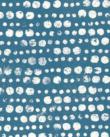 Mark Making Tile Pattern II Light Blue Crop White Modern Wood Framed Art Print with Double Matting by Hershey, Moira
