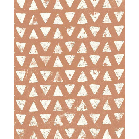 Mark Making Tile Pattern IV Rust Crop Black Modern Wood Framed Art Print by Hershey, Moira